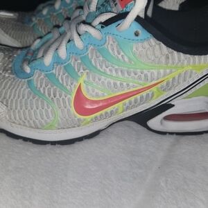 Nike Sneakers with Pink and Green Accents